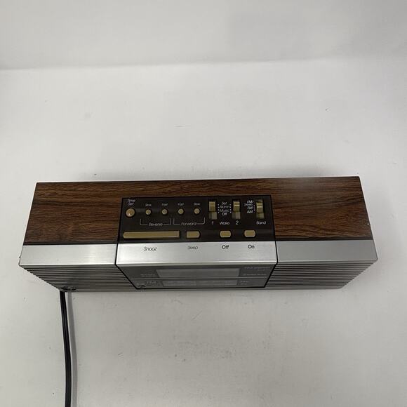 Vintage GE General Electric AM/FM Stereo Blue Digital Dual Clock Radio 7-4945A - Picture 2 of 16